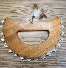 Replica Hawaiian Style Tribal Wood War Club Weapon with Shark Teeth Knuck Duster