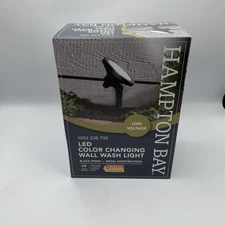 Hampton Bay 410 Lumen Black Adjustable Color Integrated LED Outdoor Flood Light