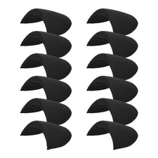 6 Pairs Shoulder Pads for Women Clothing Sponge Shoulder Pads, Black 1cmx7cm