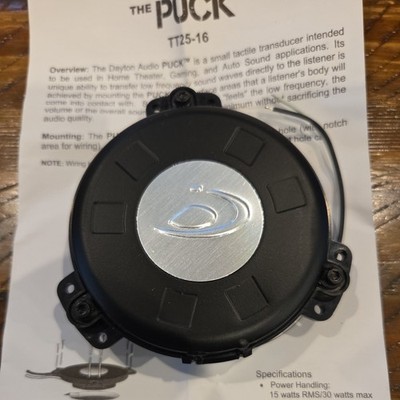New, Dayton Audio, TT25-16, Puck Tactile Transducer Mini Bass