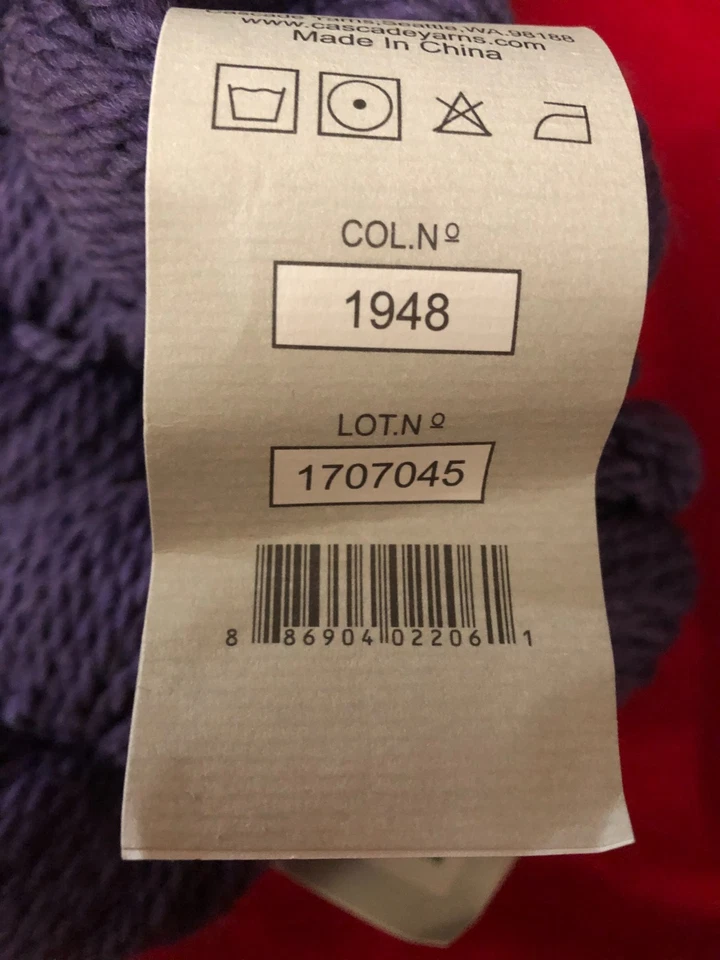 Cascade 128 Superwash Merino Wool 3.5 oz.- Color 1948 - Image 4 of 4