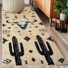 MUGINYU Western Aztec Runner Rug 2x6 for Bathroom Home Decor,Farmhouse Vintag...