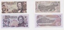 20 & 50 Schilling Banknote National Bank Austria 1967/1970 UNC (147199)