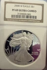 2008‑W American Silver Eagle 🦅 NGC PF69 UCAM -Brown Label