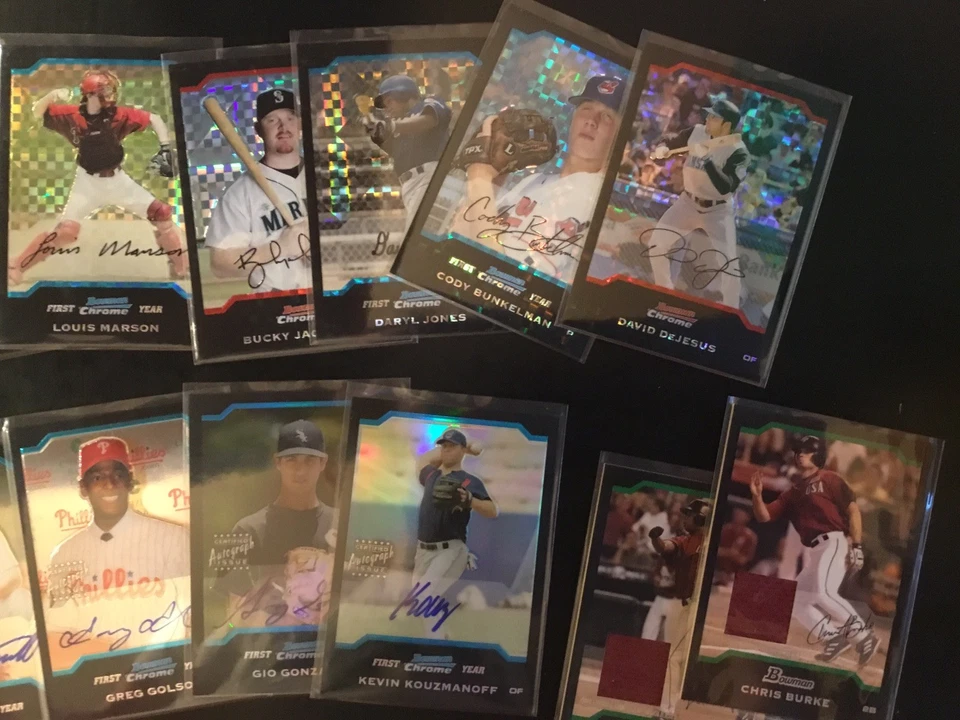 2004 Bowman Draft Prospects RC Auto Refractor Jersey Lot See Pics, Read Details - Image 3 of 4