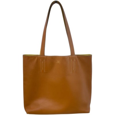 HERMES Double Sens 28 Gold Lime Tote #1934
