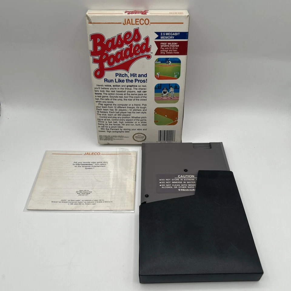 Bases Loaded (CIB) - NES Game With Dust Cover Manual, & Box - Image 2 of 2
