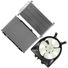 Radiator A/C Condenser Cooling Fan For 2005-2007 2008 2009 2010 Honda Odyssey