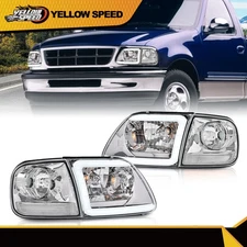 LED DRL Headlights + Corner Lights Fit For 97-03 Ford F150 / 99-02 Expedition