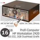 COMPUTER CAD GRAFIK HP Z420 16 GB ECC RAM 3D NVIDIA NVS-315 2GB GRAFIKKARTE NEU