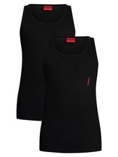 HUGO Men's 2 Pack Lounge Tank Tops, Black
