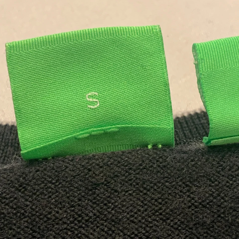 HUGO BOSS мужской вязаный свитер кардиган на пуговицах черный маленький 100% шерсти очень тонкий - Изображение 4 из 4