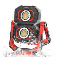 Rechargeable Magnetic Work Light – Dual Beam Design & Oil-Resistant Body, 360...