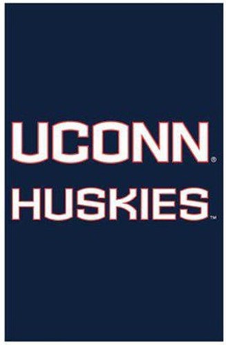 UConn Huskies 28 x 44 Inch Double Sided Vertical Appliqué House Flag - 第 1/1 張圖片