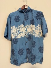     Hibiscus Collection Hawaii Mens Medium Short Sleeve Camp Shirt   100 Rayon