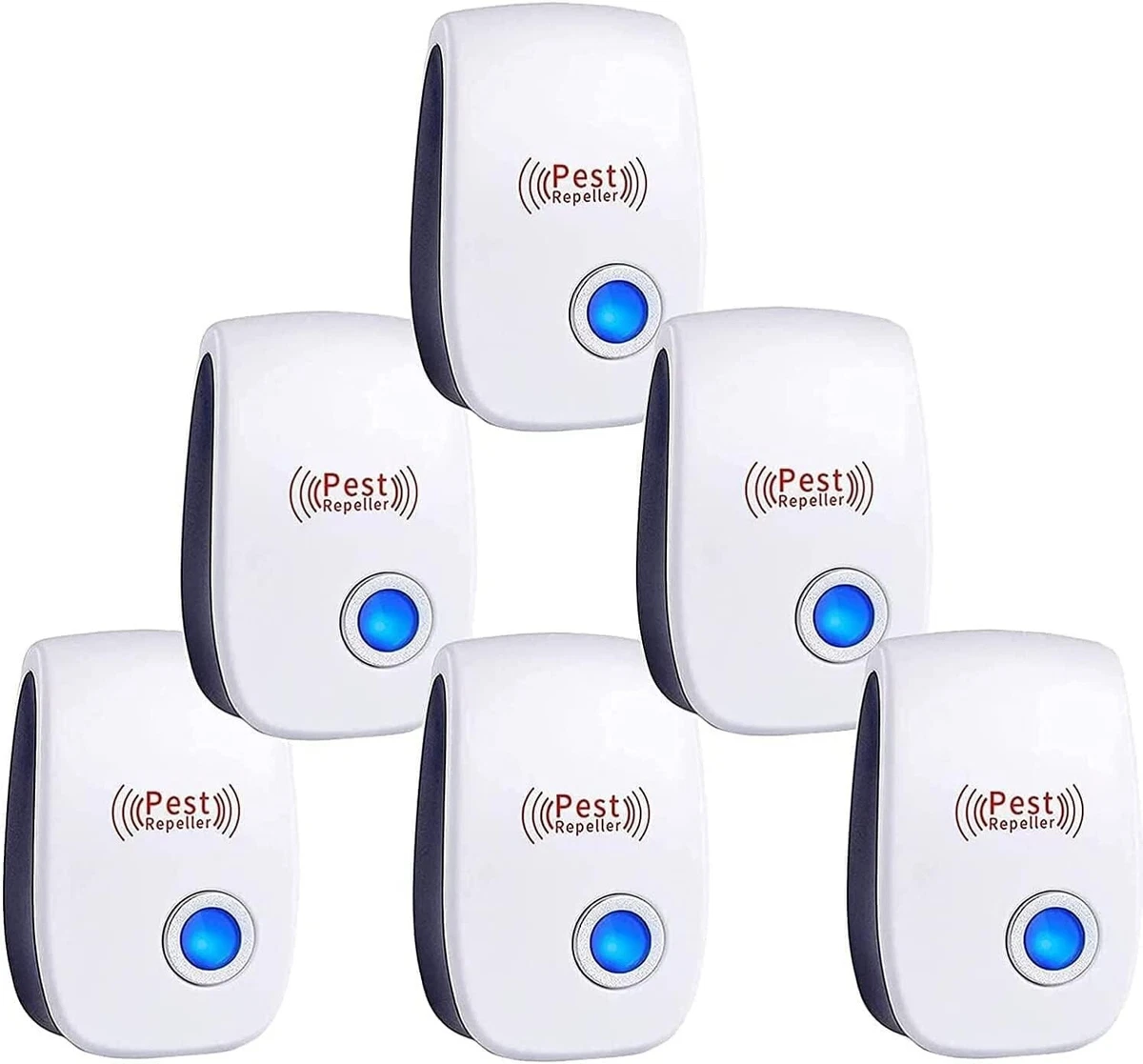 6 Pack of Ultrasonic Pest Repellers Home Plug In Insect Mice