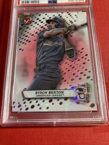 BYRON BUXTON 2023 Topps PRISTINE graded card PINK REFRACTOR #'d /15 PSA GEM 10 - Picture 11 of 12