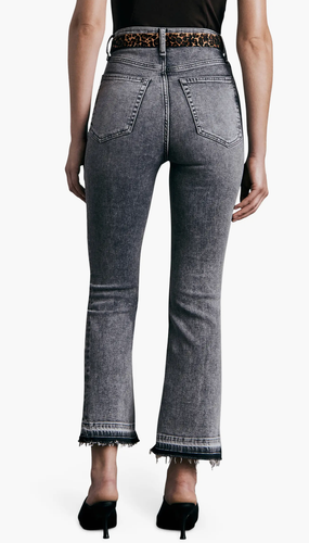 Rag & Bone Women's Casey High Rise Ankle Flare Jeans in Harley Grey B4HP $255 - Picture 2 of 18