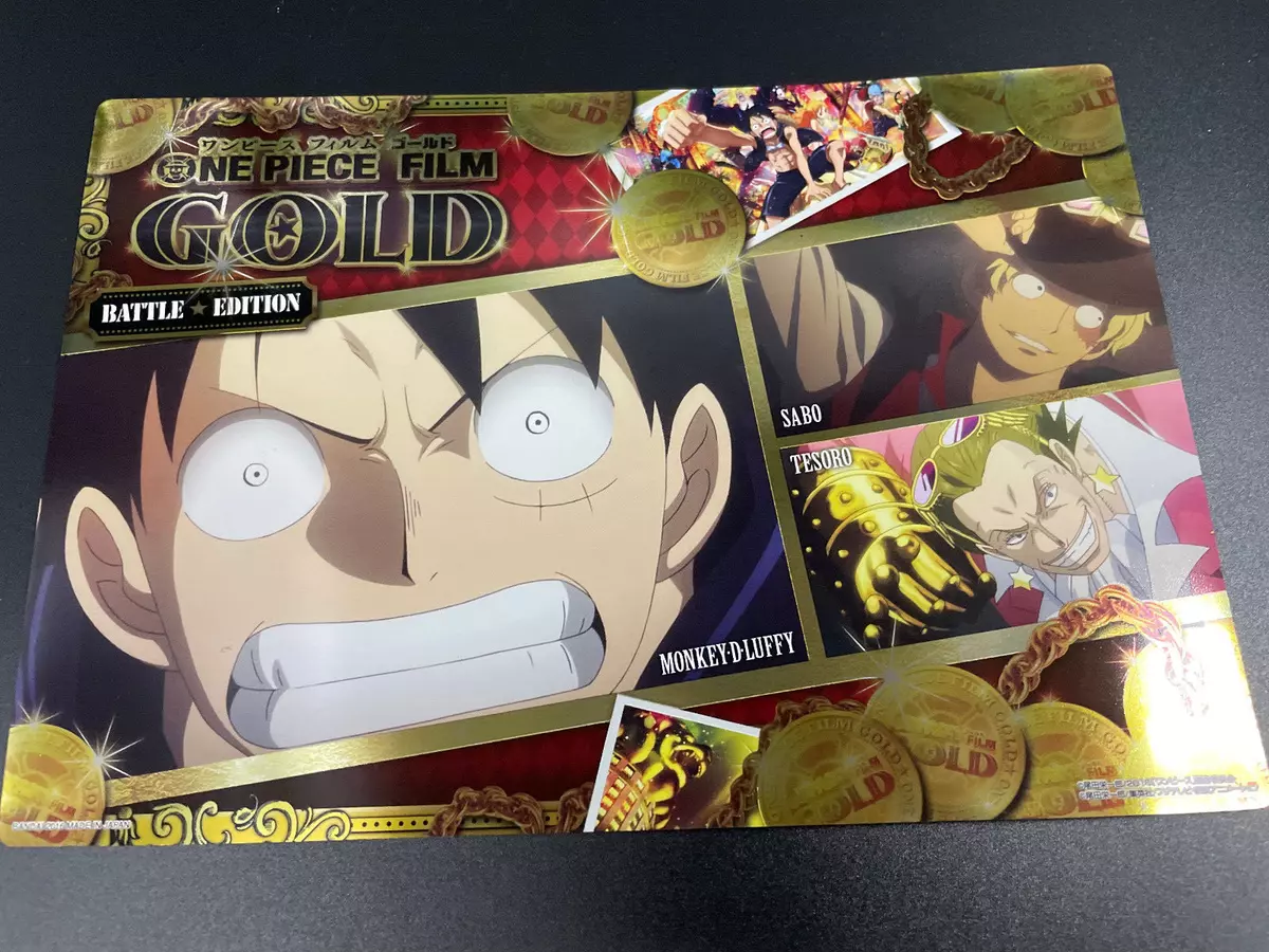 One Piece Film Gold Golden Poster Metallic A5 Size Carddass Luffy Sabo  Tesoro