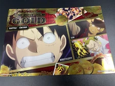One Piece Film Gold Golden Poster Metallic A5 Size Carddass Luffy Sabo Tesoro