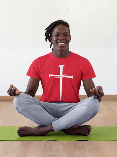 JESUS CROSS with NAILS - Christian Tee Religion God Tee Shirt - Picture 5 of 24