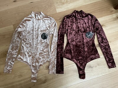 2 X Jolie & Joy Sleeve Romper Bodysuit Jumpsuit Sweater Leotard Top Jumper Xmas