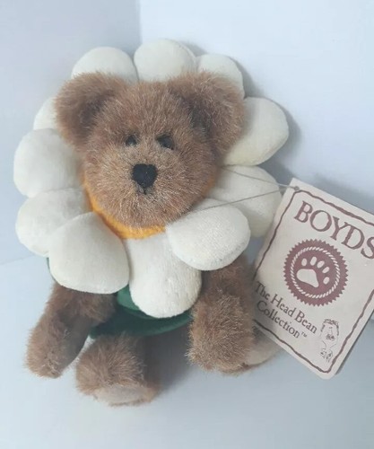 Boyds Bears Bear Plush Head Bean Velvet Petals Daisydew 7" Tag 904077 - 第 1/8 張圖片