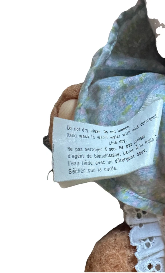 Vintage Furskins Teddy Bear Persimmon 1985 Coleco Cabbage Patch Inc. Plush - Image 4 of 4