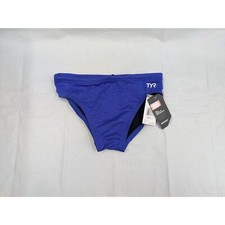 TYR Men's Durafast Elite Racer Brief Swimsuit Royal Blue Size 28 NWT