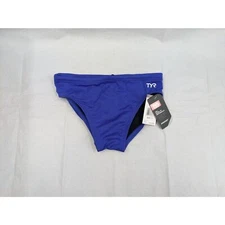 TYR Men's Durafast Elite Racer Brief Swimsuit Royal Blue Size 28 NWT