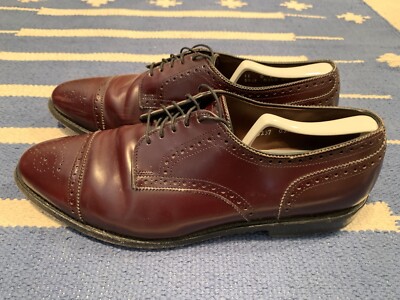 Allen Edmonds Brown Cap Toe Brogue Shoes sz 11