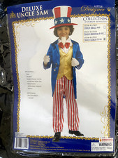 Forum Novelties Deluxe Uncle Sam Patriotic Child Costume large 12-14 5 Pieces