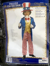 Forum Novelties Deluxe Uncle Sam Patriotic Child Costume large 12-14 5 Pieces