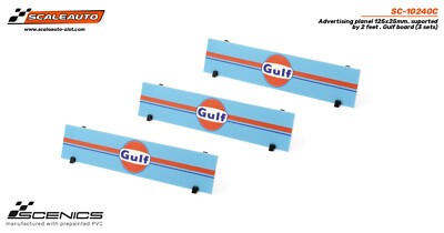 Scaleauto SC-10240C Advertising Panel 125x25mm w/supports 1:32 Slot Car Part