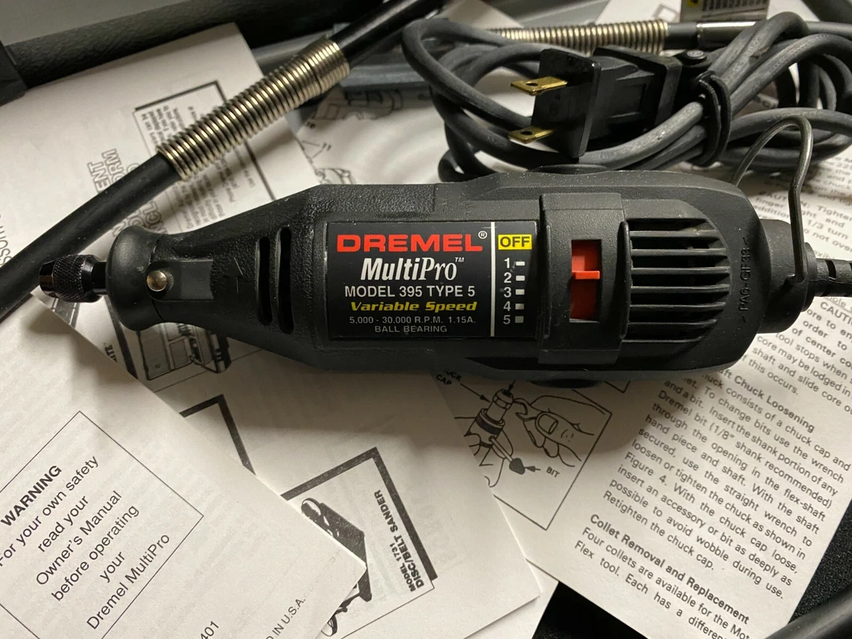 Dremel MultiPro 395 Type 5 Variable Speed 5k 30k Case Flex Shaft