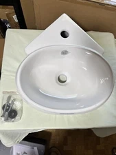 Renovators Supply Small Corner Sink - Modern Wall Mount Vessel Sink