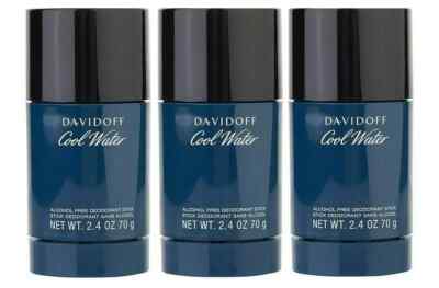 Pack of 3 - Davidoff Cool Water Men Deodorant Stick 2.4 Oz / 70g New Sealed