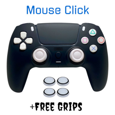 Custom PS5 Mouse Click MODDED MIDNIGHT BLACK CONTROLLER, Dualsense Retro 