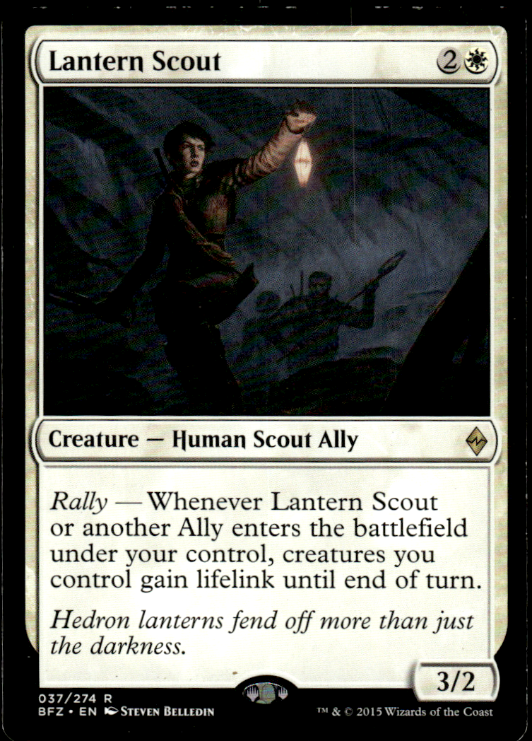 Lantern Scout 2x FOIL BFZ MTG Battle for Zendikar Rare MINT white Lantern Scout 2x FOIL BFZ MTG Battle for Zendikar Rare MINT white