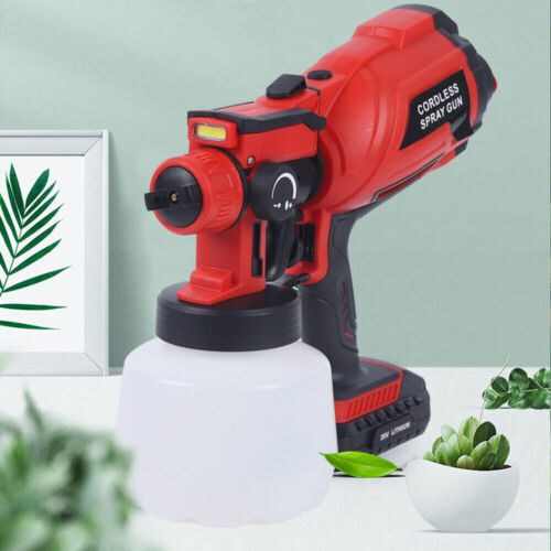 LED Cordless Electric Paint Sprayer 20V 1200ml High Pressure Handheld Spray Gun