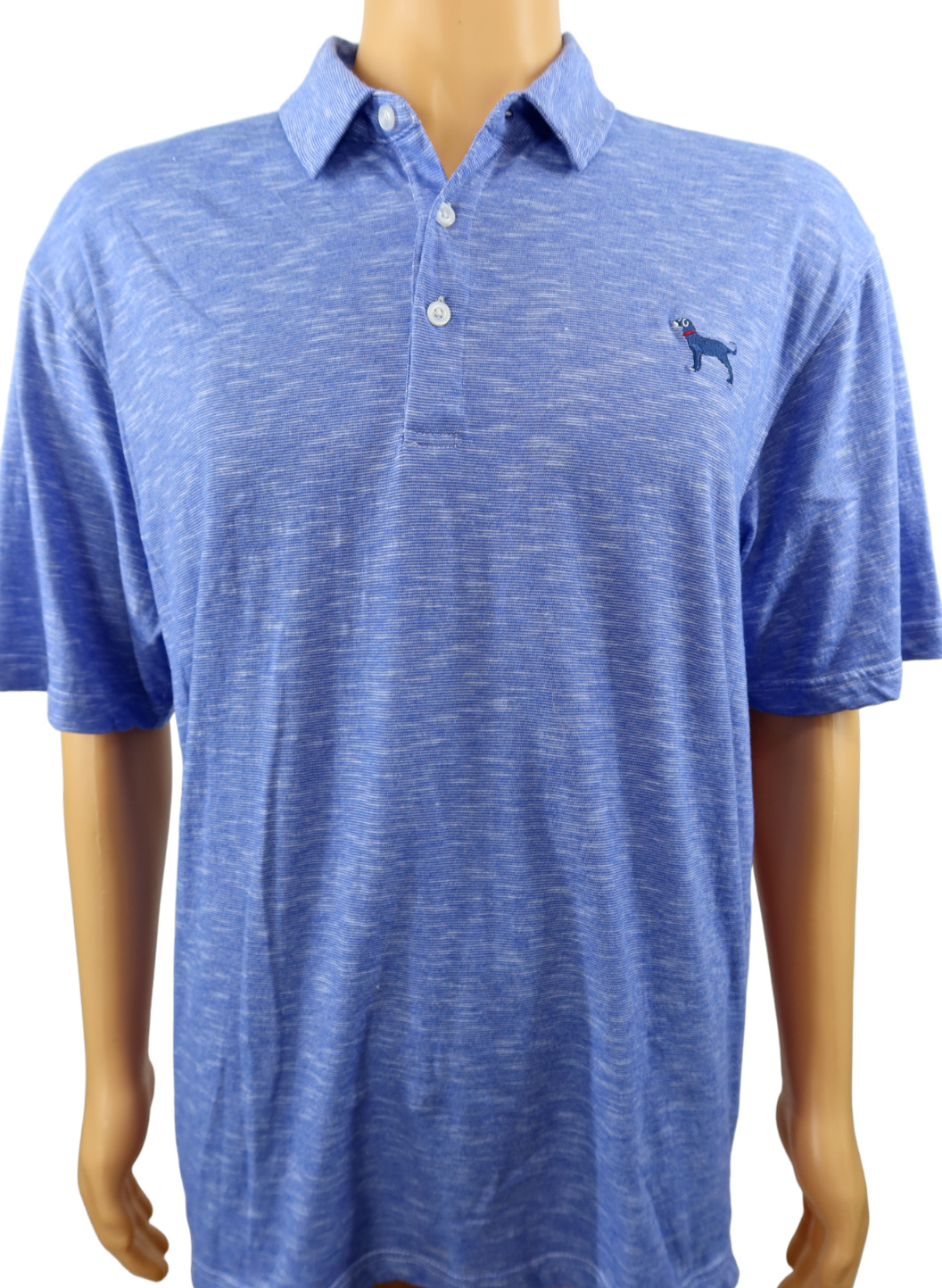 Black Dog Beachfront Collection Logo Blue Golf Polo S… Gem