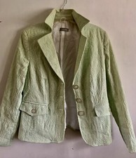 Steilmann Light Green Long Sleeves Paisley Embroidered Print Jacket Blazer 18