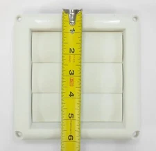 Deflecto Supurr-Vent Louvered Outdoor Dryer Vent Cover, White, 4" Hood (HS4W/18)