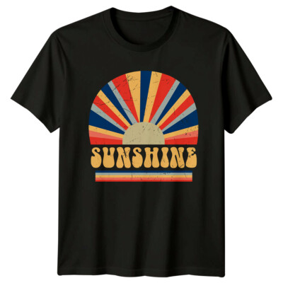 Retro Sunshine T-Shirt, 70s Style Vintage, Groovy SUNSHINE Text