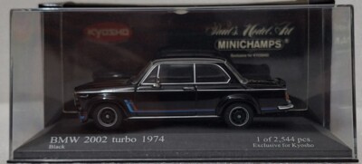 3) BMW 2002 Turbo Black 1:43 Minichamps 433022205 Exclusive