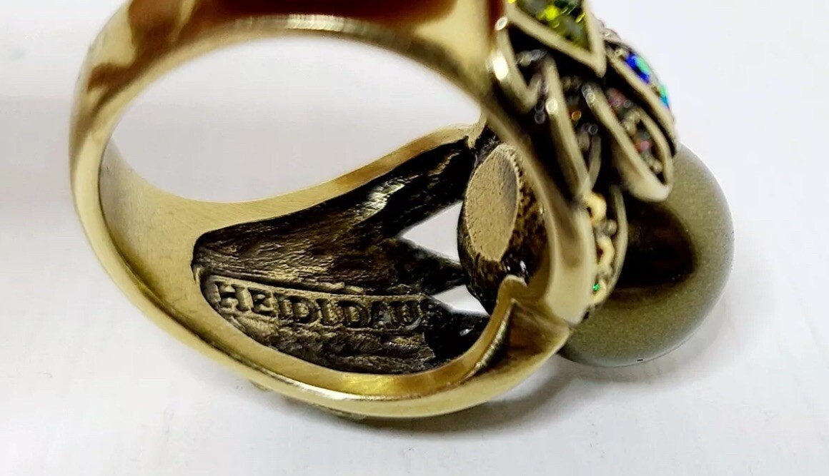 Heidi Daus Large Simulated Solitaire Tahitian Pea… - image 9