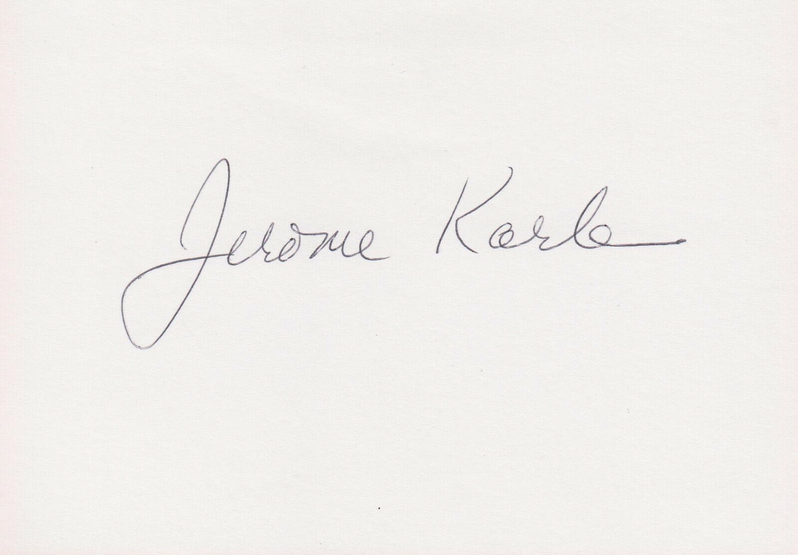 JEROME KARLE --- oryginalny podpis - A8#11a