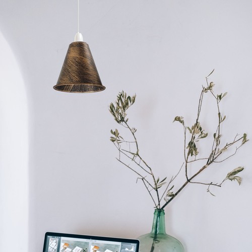 Ceiling Light Shade Lampshade Easy Fit Pendant Metal Retro Kitchen Living Room - Picture 35 of 39