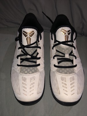 Nike Kobe Mentality Mamba White Black Gold Size 8 Rare 704942-102 Basketball | eBay