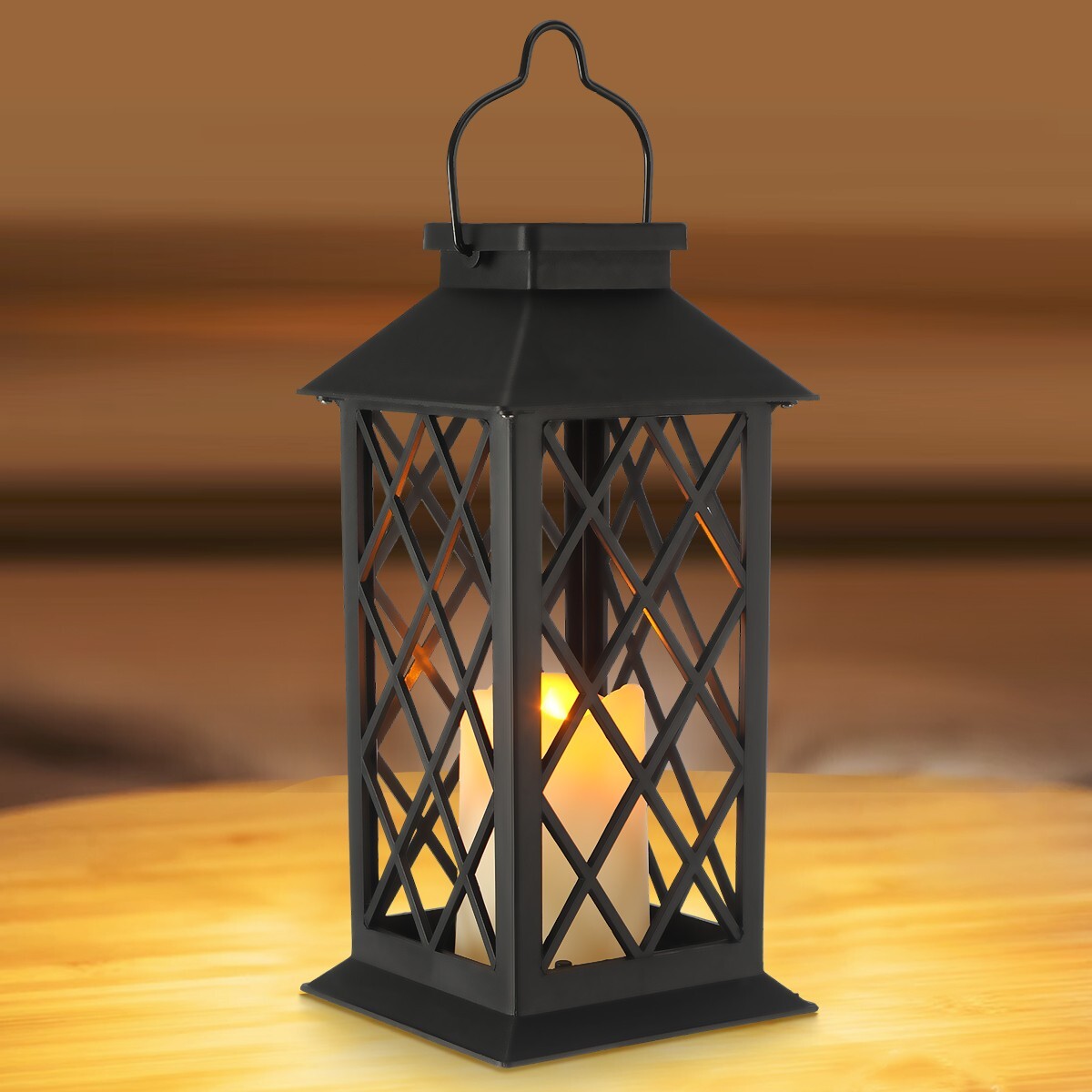 Decorative Candle Lantern Light with LED Outdoor Garden Flameless Candle eBay